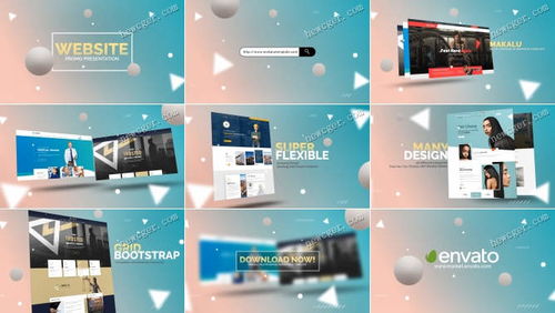 清爽的網(wǎng)頁設(shè)計(jì)或網(wǎng)站開發(fā)宣傳樣機(jī)ae源文件